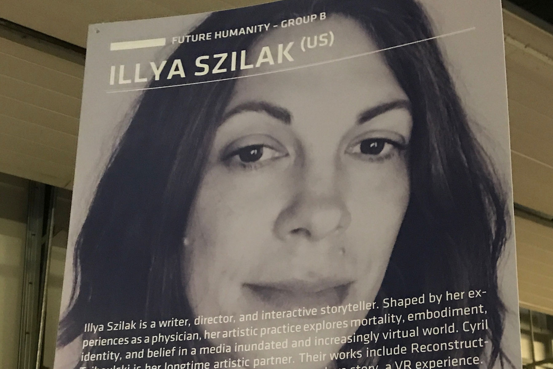 Illya Szilak / Future Humanity poster at Ars Electronica 2018